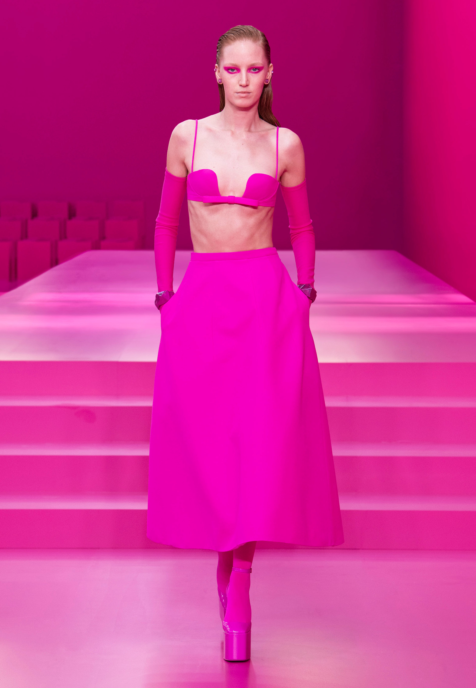 Valentino Pink PP Collection reversible long coat Coats, trench coats