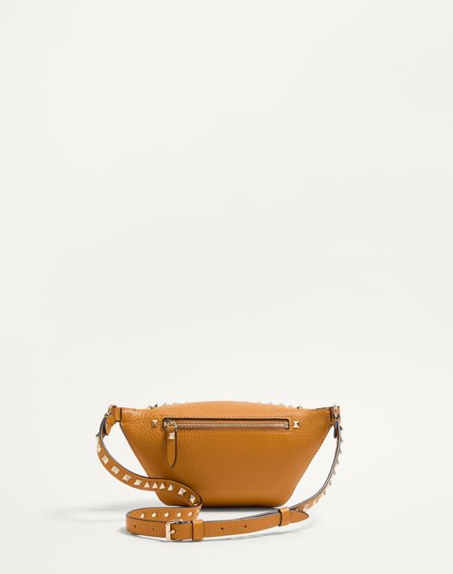 Rockstud Mini Calfskin Bag With Chain for Woman in Poudre
