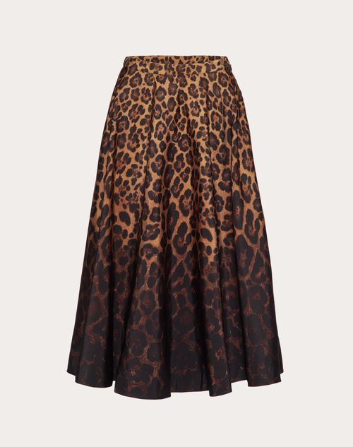 Valentino - Faille Animal Print Degrade' Skirt - Animal Print - Woman - Skirts
