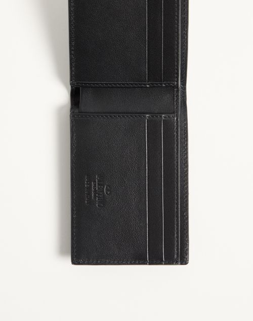 Valentino Garavani - Vlogo Signature Wallet For Us Dollars - Black - Man - Wallets And Small Leather Goods
