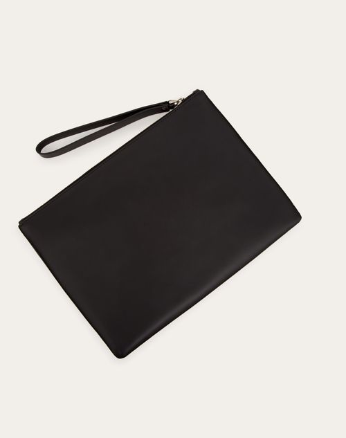 Vltn Pouch for Man in Black/white | Valentino US Vltn Pouch for Man in Black/white | Valentino US