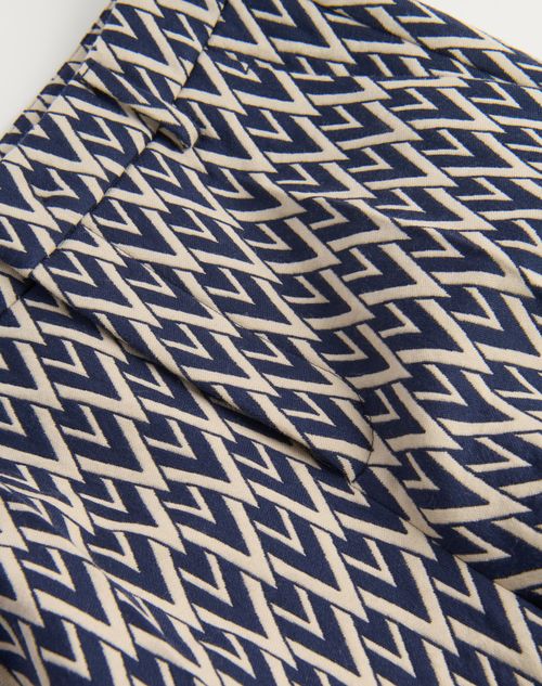 Wool Pants With Cuffs With Toute La V Jacquard Pattern for Wool Pants With Cuffs With Toute La V Jacquard Pattern for