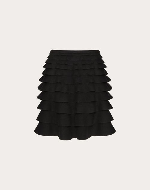 Valentino - Short Knit Skirt - Black - Woman - Skirts