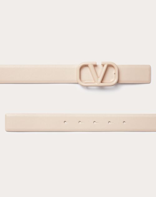 Vlogo Signature Belt In Shiny Calfskin 30Mm by Valentino Garavani