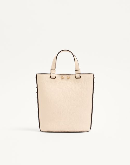 Valentino Garavani - Valentino Garavani Rockstud Mini Bag In Grainy Calfskin - Ivory - Woman - Wallets And Small Leather Goods