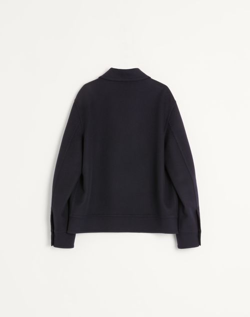 Valentino - Double Wool And Cashmere Bomber Jacket - Night - Man - Outerwear