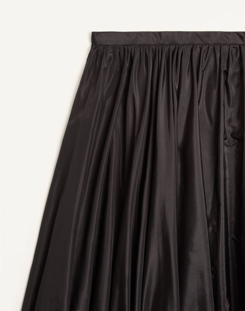 Valentino - Taffeta Midi Skirt - Black - Woman - Skirts
