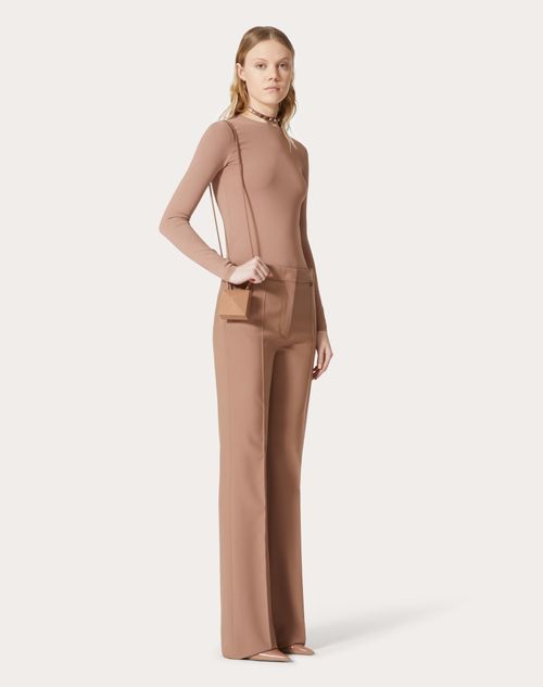 Valentino - Stretched Viscose Sweater - Light Camel - Woman - Knitwear