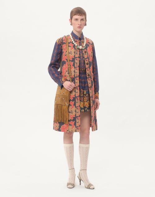 Valentino - Shirt In Lino Paisley Medaglioni Voyage Imaginaire - Multicolor - Woman - Shirts And Tops