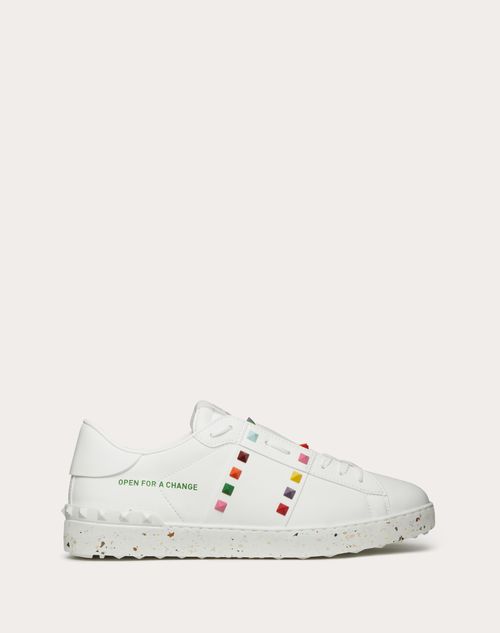 Valentino Garavani - Open For A Change Sneaker In Bio-based Material - White/multicolor - Man - Gifts For Him