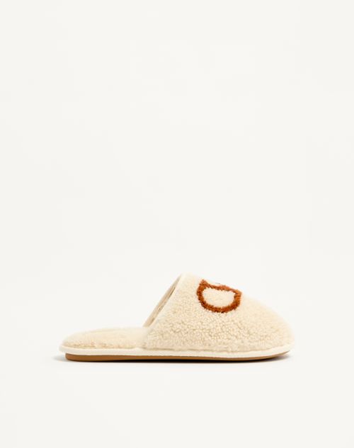 Valentino Garavani - Ta Chambre Wool Slide - Butter/tobacco - Man - Man Private Promotions