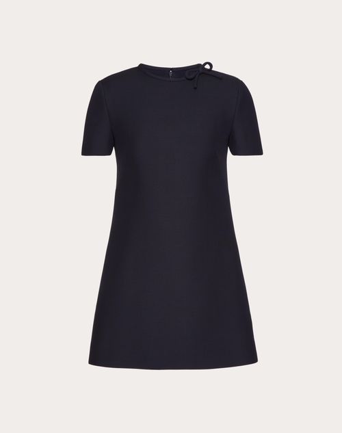 Valentino - Abito Corto In Crepe Couture - Navy - Donna - Abiti