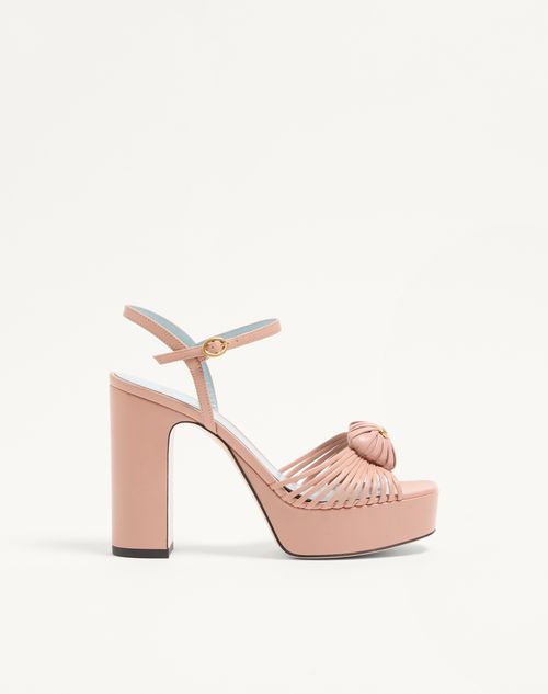Valentino Garavani - Sandalia Sandal Royal De Cabritilla Con Plataforma Y Tacón De 115&nbsp;mm - Rosa - Mujer - Sandalias