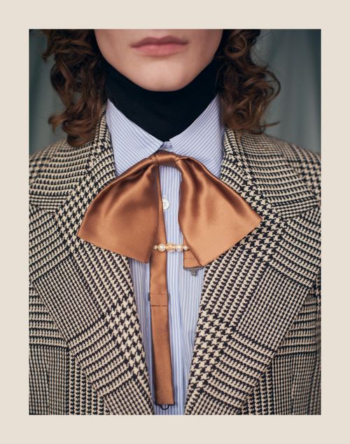Single-breasted Wool Jacket With Check Pattern On Single-breasted Wool Jacket With Check Pattern On