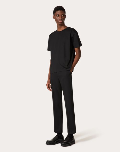Valentino - Cotton Crewneck T-shirt - Black - Man - Man Ready To Wear Sale