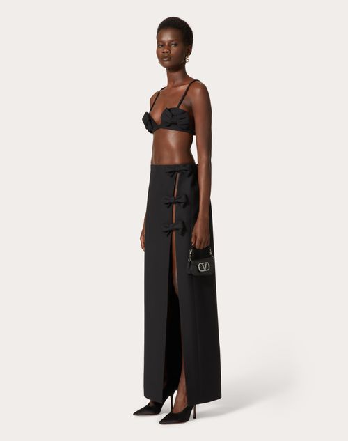 Valentino - Falda De Crepe Couture - Negro - Mujer - Faldas