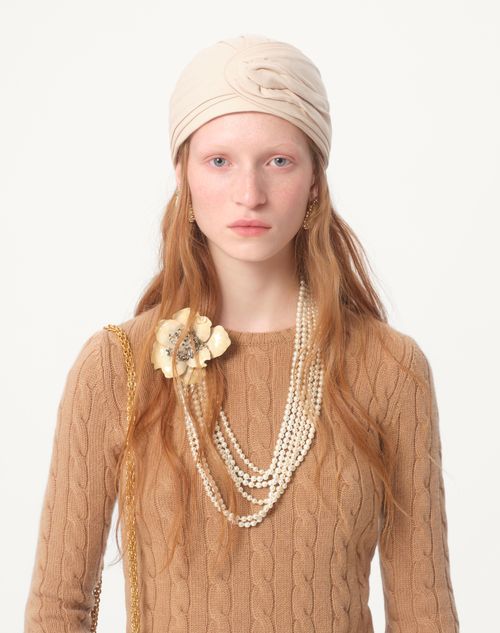 Cashmere Sweater for Woman in Birch/ivory | Valentino US Cashmere Sweater for Woman in Birch/ivory | Valentino US