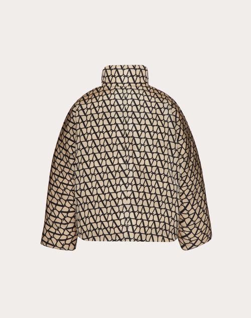Valentino - Toile Iconographe Nylon Down Jacket - Beige/black - Woman - Coats And Outerwear