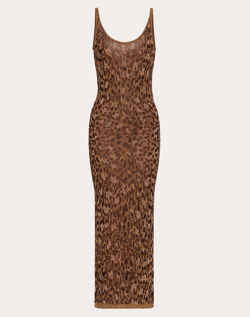 Valentino - Animalier Jacquard Cotton And Lurex Dress - Animal Print - Woman - Ready To Wear
