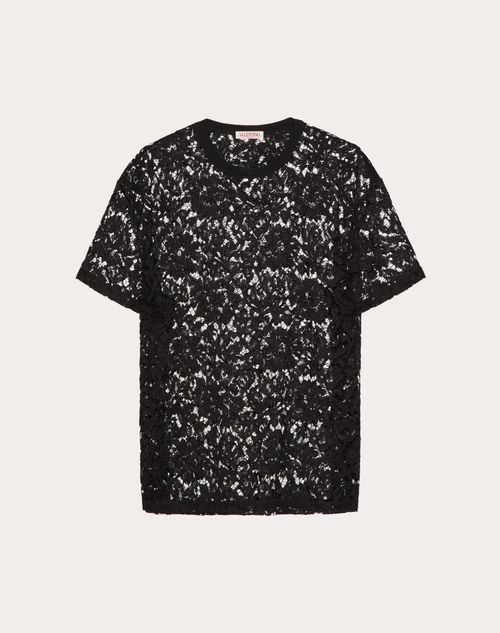 Camiseta De Encaje para Hombre en Negro Valentino CO