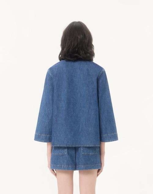 Valentino - Denim Chambray Shirt - Blue - Woman - Denim