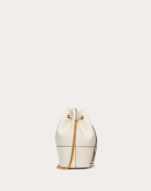 Valentino Garavani V-Logo Mini Leather Bucket Bag