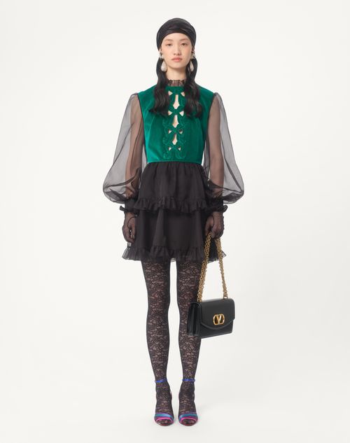 Valentino - Pantimedias De Encaje - Negro - Mujer - Accesorios Suaves