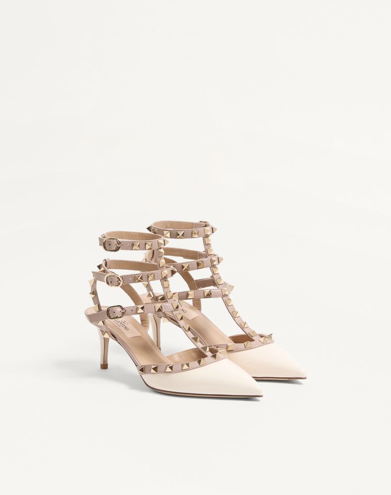 Valentino Garavani Rockstud Caged Pump 65Mm Woman Ivory/Poudre 34.5