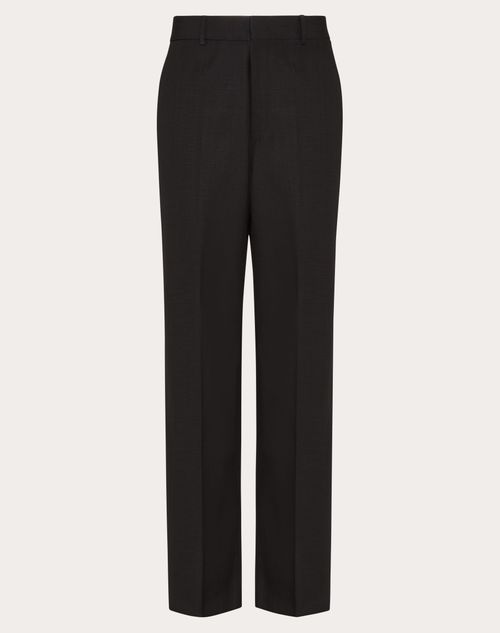 Valentino - Silk Shantung Trousers - Black - Man - Trousers And Shorts