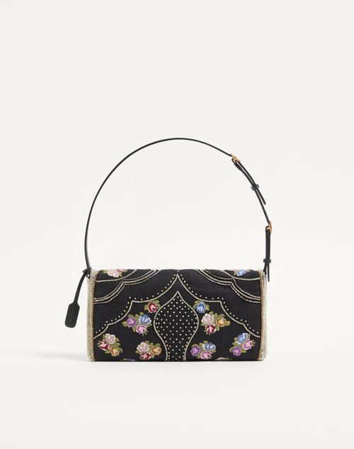 Valentino Garavani - Bolso De Hombro Pequeño Bordado Valentino Garavani Devain - Negro/varios Colores - Mujer - Bolsos De Hombro
