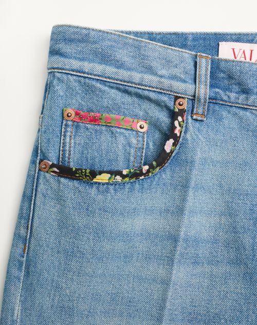 Valentino - Denim Pants - Denim - Woman - Denim