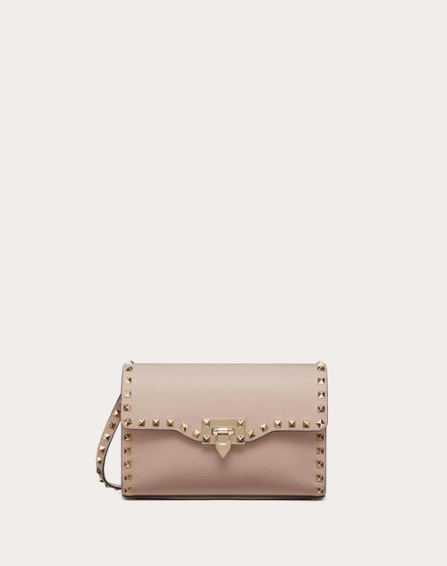 SMALL ROCKSTUD GRAINY CALFSKIN CROSSBODY BAG