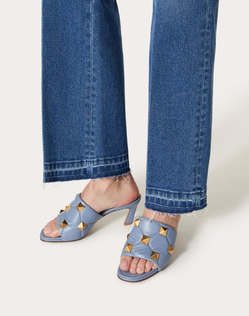 Roman Stud Slide Sandal In Quilted Nappa 65 Mm for Woman in