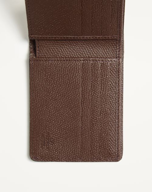 Valentino Garavani - Vlogo Signature Wallet In Checked Fabric - Green/beige - Man - Wallets And Small Leather Goods