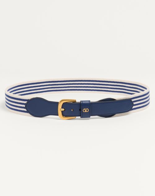 Vlogo Signature Belt In Ribbon And Calfskin 35 Mm for Man in Vlogo Signature Belt In Ribbon And Calfskin 35 Mm for Man in
