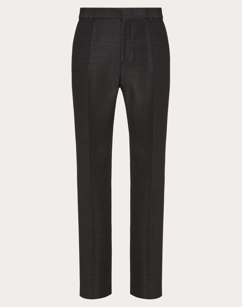 Valentino - Wool Trousers - Grey - Man - Apparel