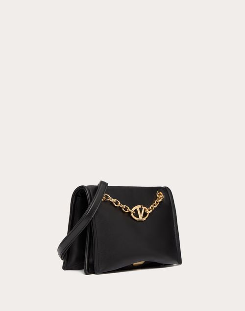 Valentino Garavani - Vlogo Chain Nappa Leather Shoulder Bag With Chain - Black - Woman - Woman Bags & Accessories Sale