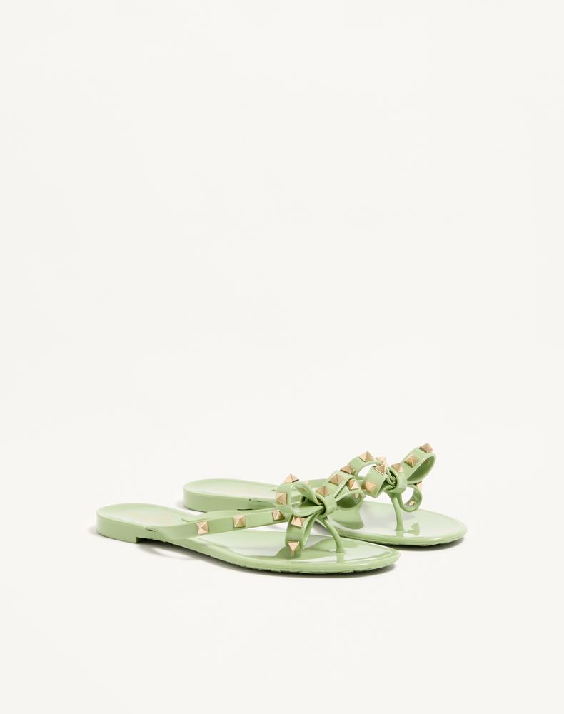 Valentino Garavani Rockstud Rubber Slipper Woman Mint 38