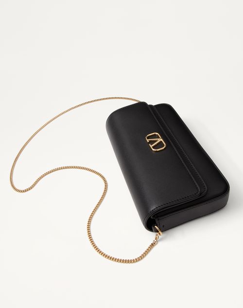 Vlogo Signature Calfskin Mini Bag for Woman in Black Vlogo Signature Calfskin Mini Bag for Woman in Black