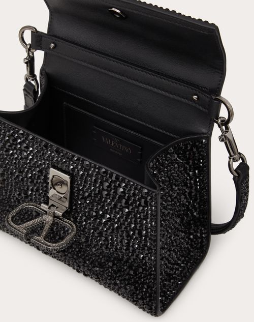 Valentino Garavani Vsling Mini Leather Shoulder Bag Black
