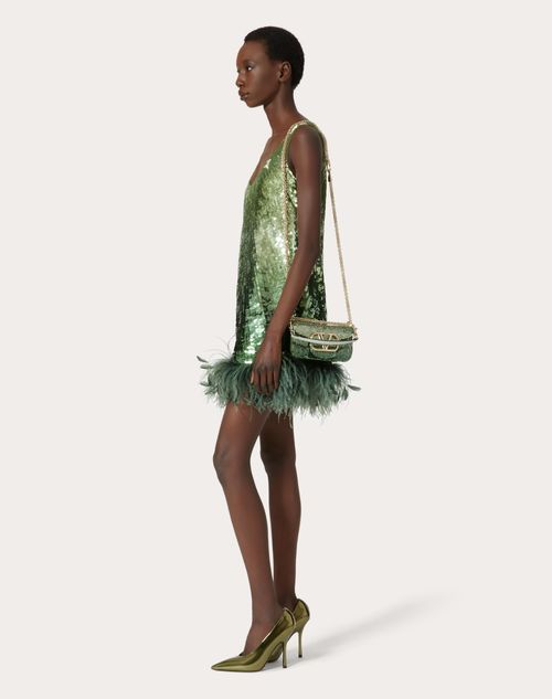 Valentino - Tulle Illusione Embroidered Dress - Green - Woman - Partywear