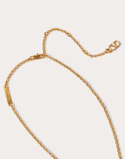 Vlogo Signature Metal Necklace for Woman in Gold | Valentino SG