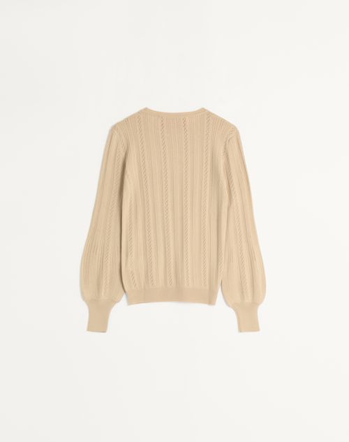 Valentino - Wool Jumper - Beige - Woman - Knitwear