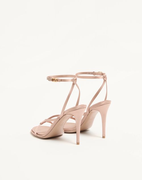 Valentino Garavani - Eveninglam Satin Sandal 100mm - Poudre - Woman - Sandals