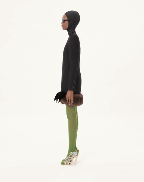 Valentino - Wool Crepe Short Dress - Black - Woman - Dresses