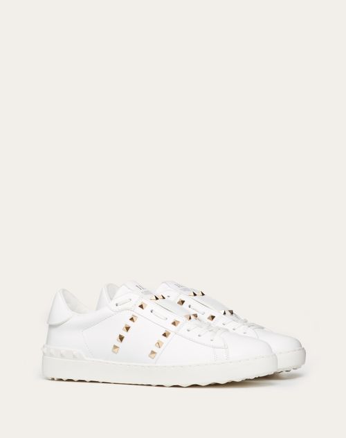 Valentino Garavani - Sneakers Rockstud Untitled De Becerro - Blanco - Hombre - Zapatillas Deportivas