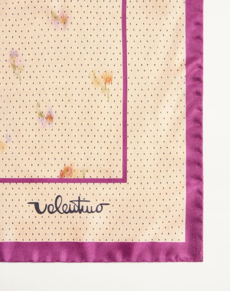 Valentino Garavani Papier Floral Silk Scarf Woman Butter/Multicolour Uni