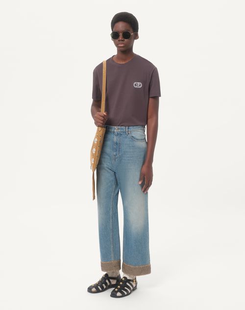 定価10万 VALENTINO 現行タグ フロントロゴプリントTシャツ S ヴァレンティノ VALENTINO レディース トップス Tシャツ 半袖