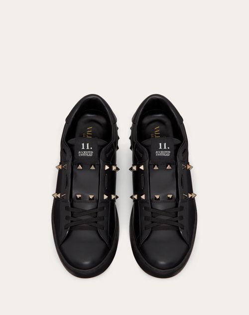VALENTINO 26S ROCKSTUD SLINGBACK HEELS IN BLACK CALFSKIN