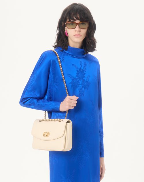 Valentino - Midi Dress In Shiny-matte Flowerism Sunflowers Jacquard - Cobalt - Woman - Dresses